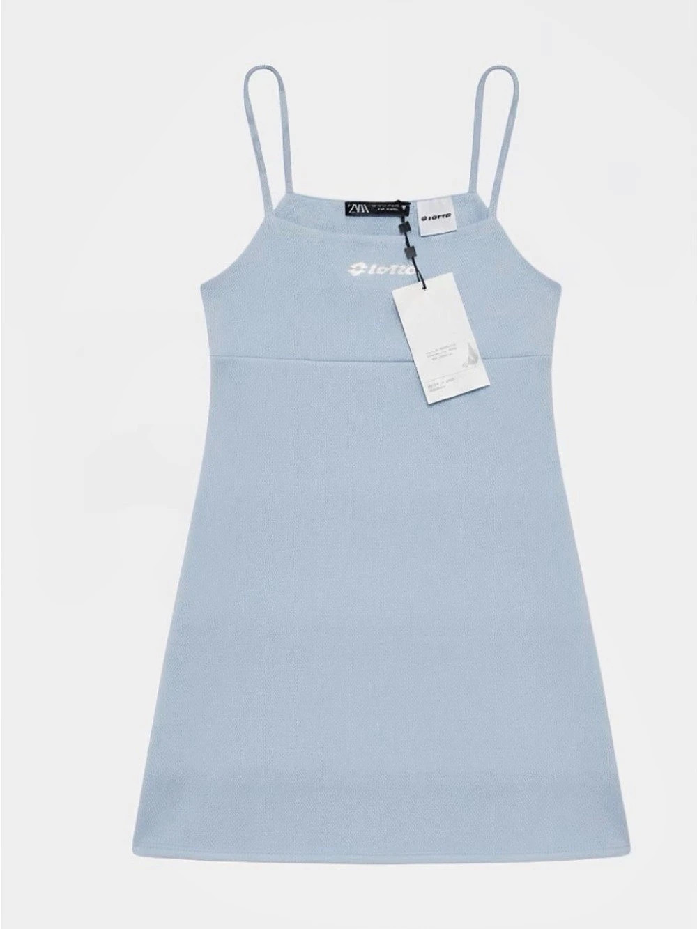 NWT Zara x Lotto Collaboration Mini Tank Dress Light Baby Blue [S] Sporty